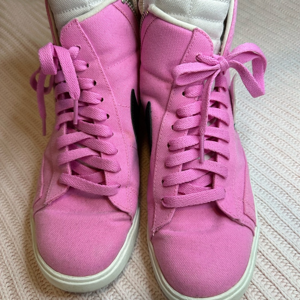 Pink High-Top Sneakers